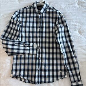 Scotch & Soda Men Blue Plaid Shirt